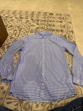 Vineyard Vines Boys Blue Gingham Button-Down Shirt